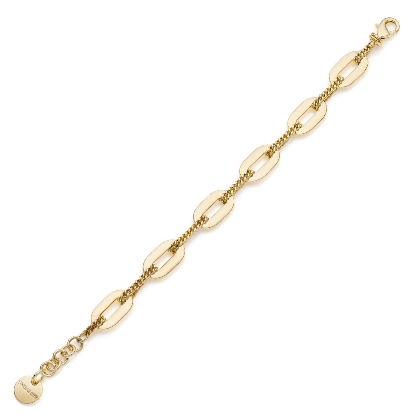 Bracciale donna fantasia con maglie ovali