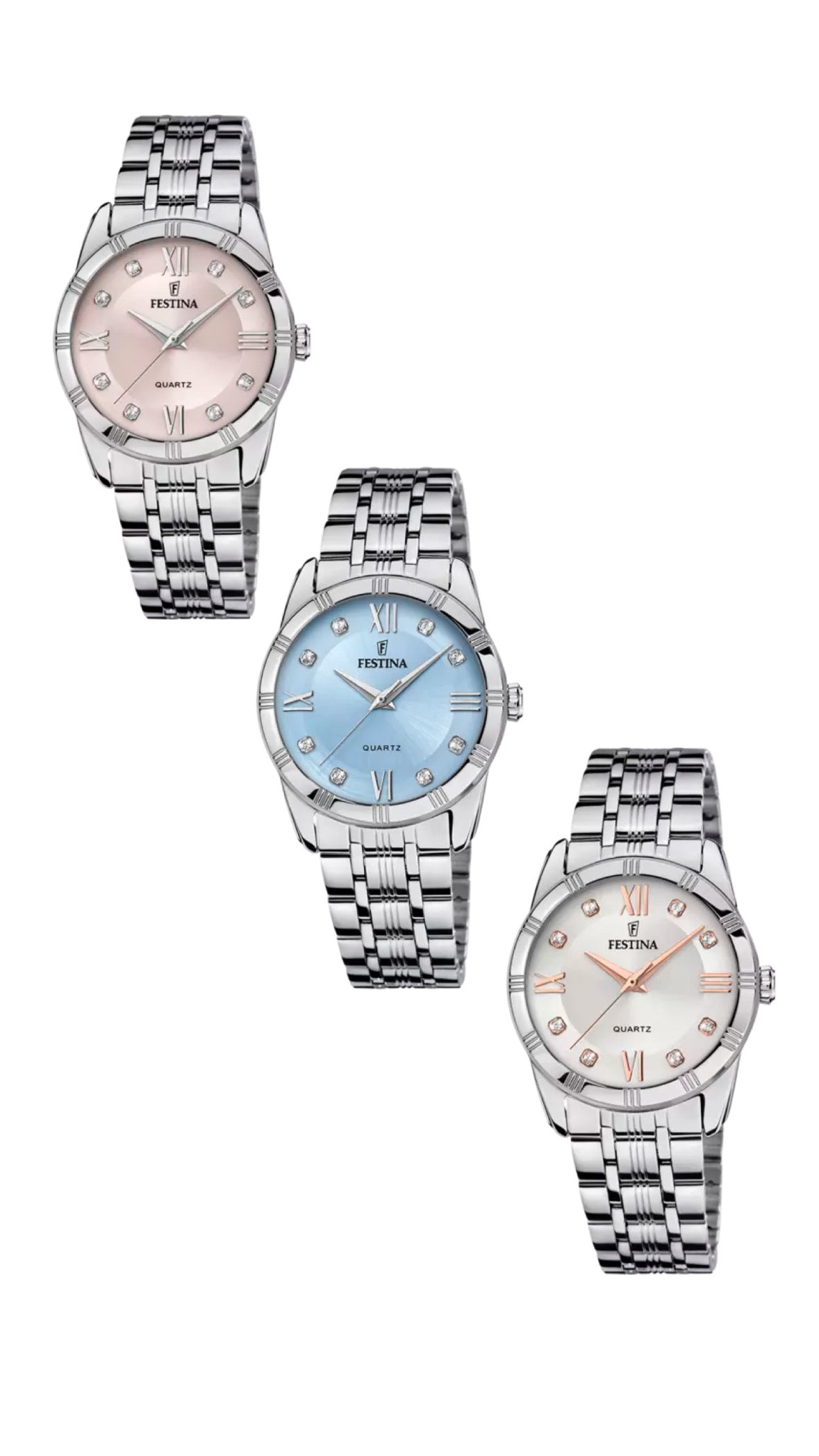 OROLOGIO DONNA FESTINA MADEMOISELLE F16940 CON CINTURINO IN ACCIAIO