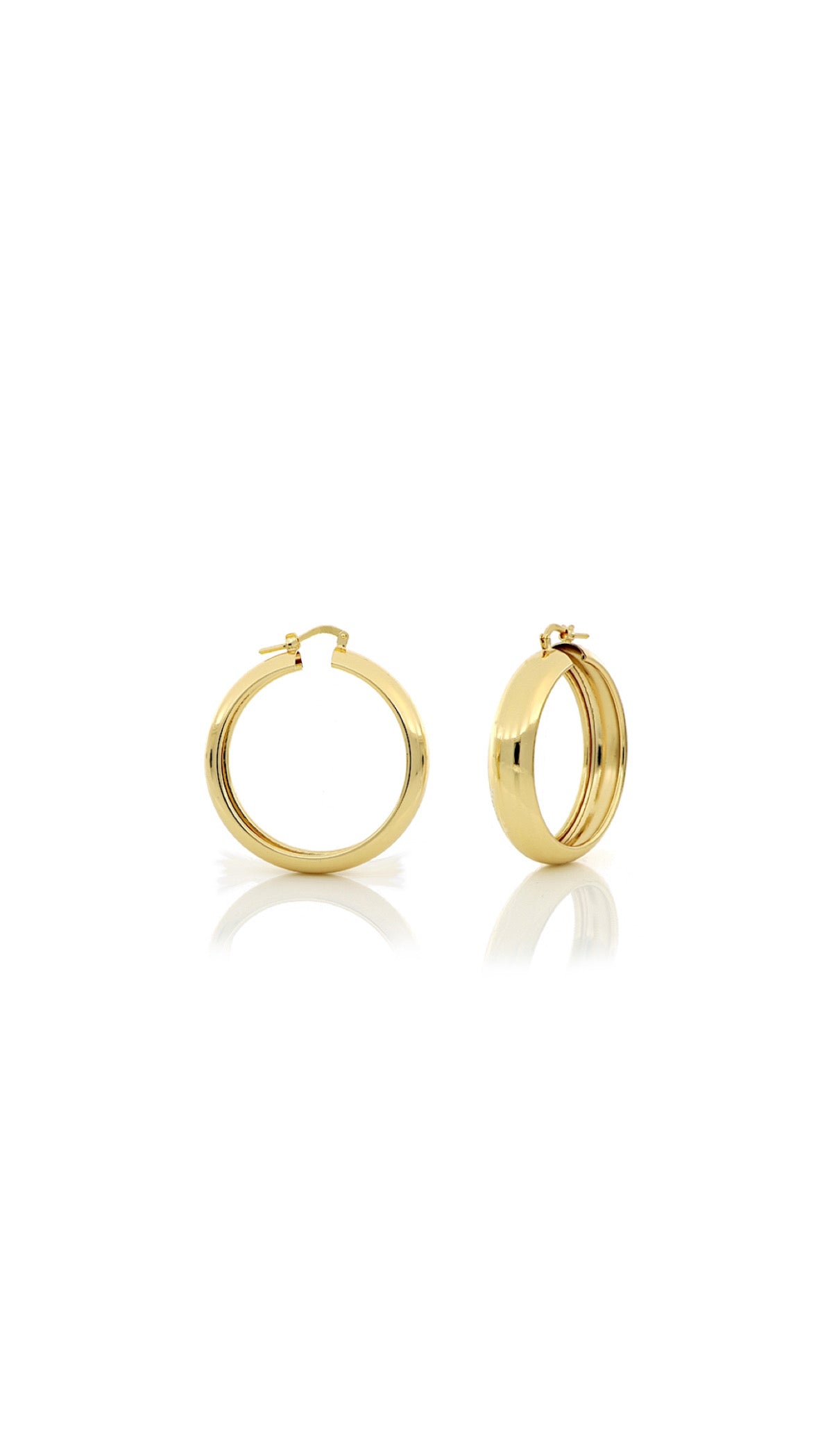 Orecchini Donna a cerchio mini in bronzo dorato/argentato